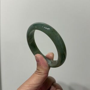 Green River Burmese Jade Bangle Bracelet